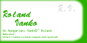 roland vanko business card